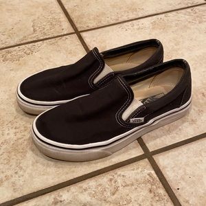 Black slip on Vans